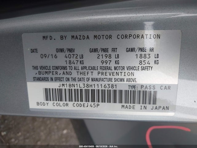 2017 Mazda MAZDA3 TOURING 2.5 缩略图 9