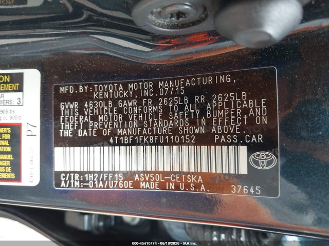 2015 Toyota CAMRY SE photo 9