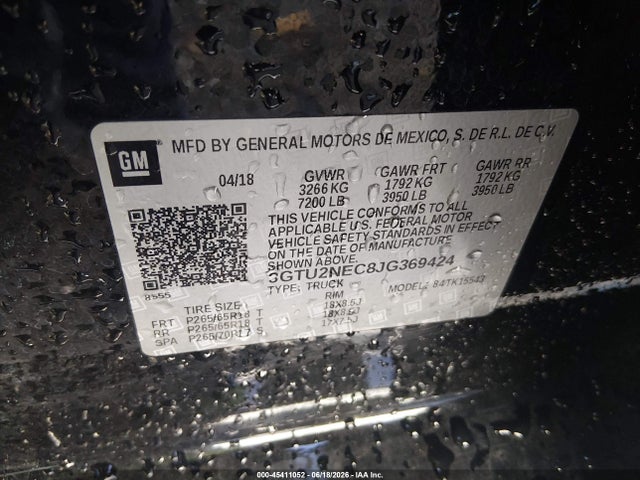 2018 GMC SIERRA 1500 SLT 照片 9