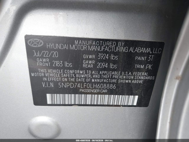2020 Hyundai ELANTRA SE 照片 9