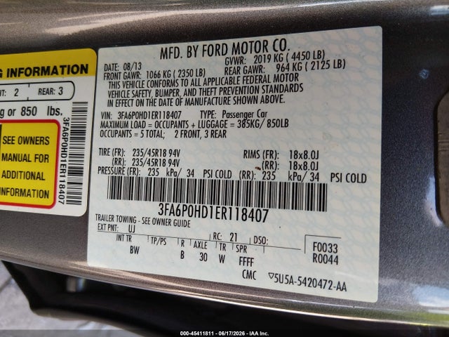 2014 FORD FUSION SE — фото 9