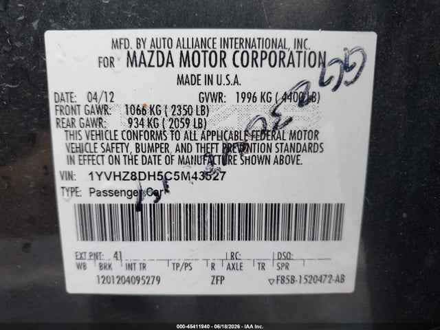 2012 Mazda MAZDA6 I TOURING — фото 9