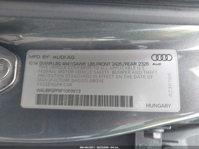 2015 AUDI S3 2.0T PREMIUM PLUS — фото 9