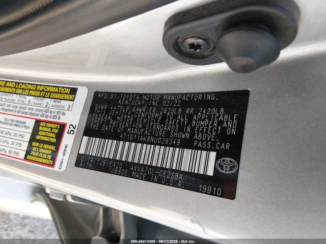 2022 TOYOTA CAMRY SE 9