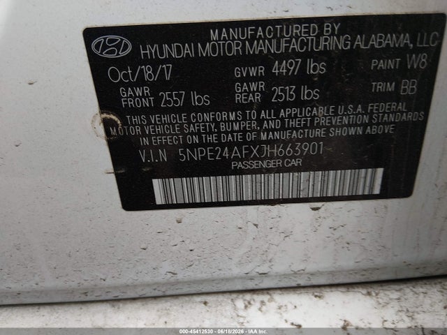 2018 Hyundai SONATA SE 照片 9