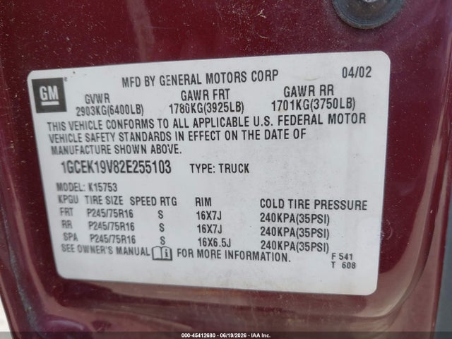 2002 Chevrolet SILVERADO 1500 LS 照片 9