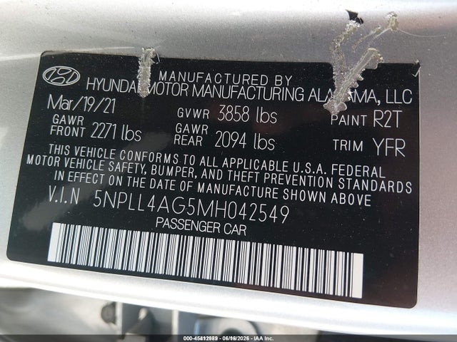 صورة 9 لـ 2021 Hyundai ELANTRA SE