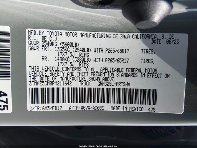 2023 TOYOTA TACOMA TRD SPORT 9