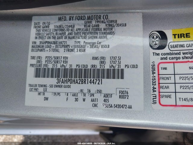 صورة 9 لـ 2011 FORD FUSION SE