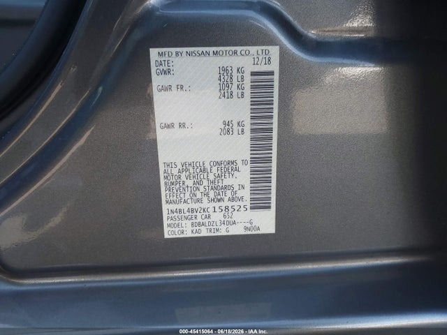 صورة 9 لـ 2019 Nissan ALTIMA 2.5 S