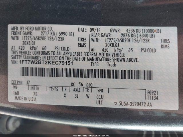 2019 FORD F-250 PLATINUM 9
