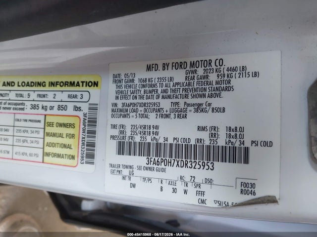 2013 FORD FUSION SE 照片 9