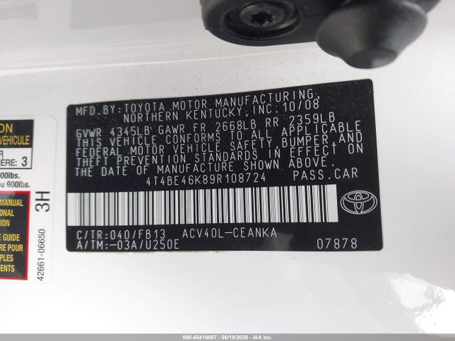 صورة 9 لـ 2009 Toyota CAMRY LE