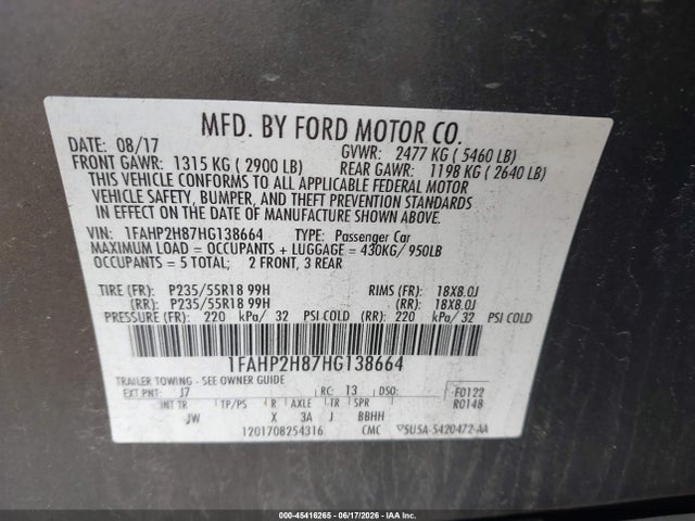 صورة 9 لـ 2017 FORD TAURUS SEL