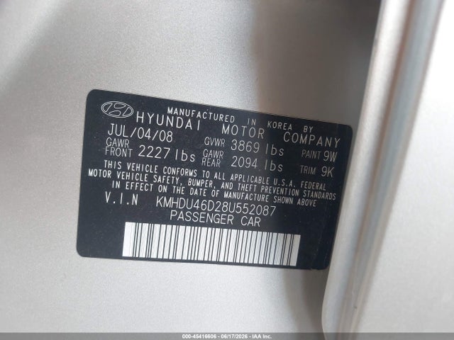 2008 Hyundai ELANTRA GLS/SE 照片 9