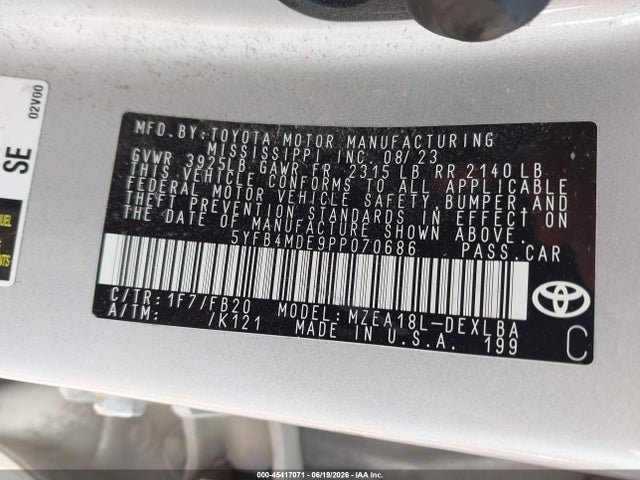 صورة 9 لـ 2023 Toyota COROLLA LE