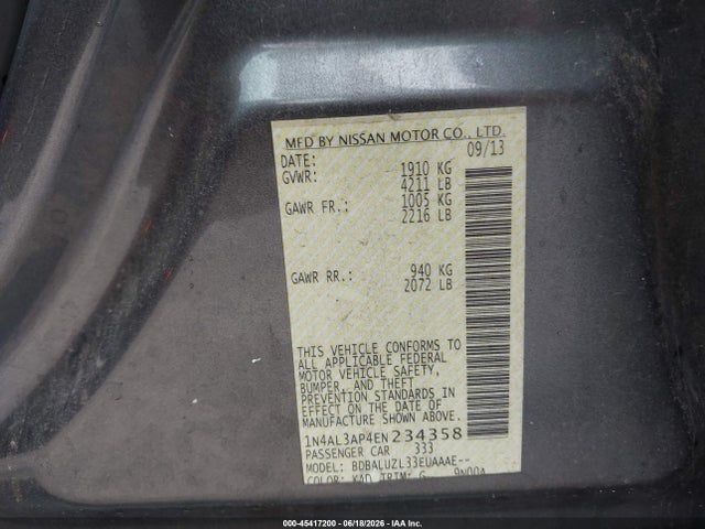 2014 Nissan ALTIMA 2.5 SV 照片 9