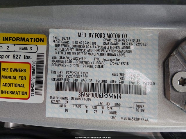 2018 FORD FUSION HYBRID S 照片 9