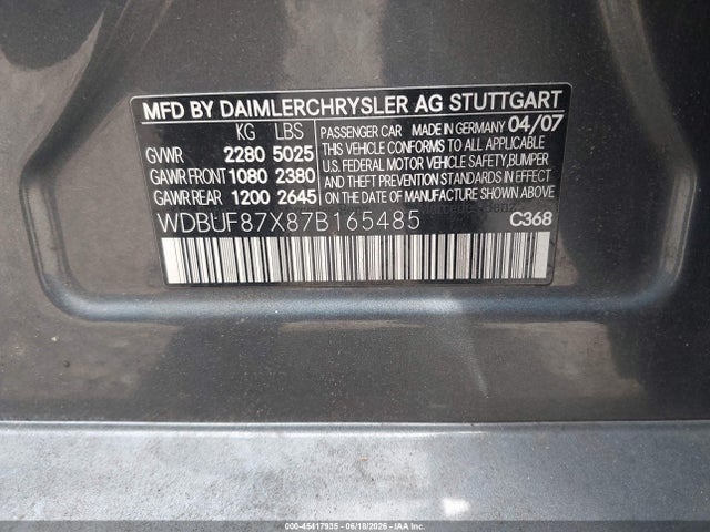 2007 Mercedes-BENZ E 350 4MATIC photo 9