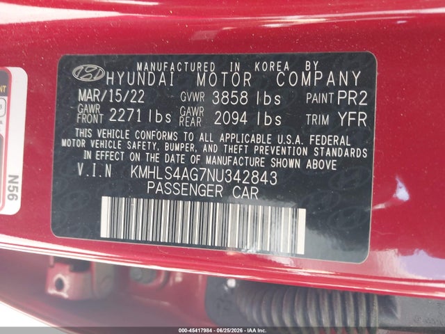 صورة 9 لـ 2022 Hyundai ELANTRA SEL