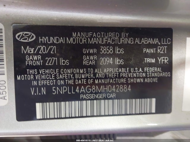 صورة 9 لـ 2021 Hyundai ELANTRA SE
