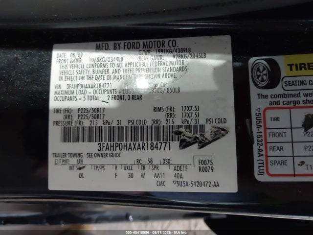 صورة 9 لـ 2010 FORD FUSION SE