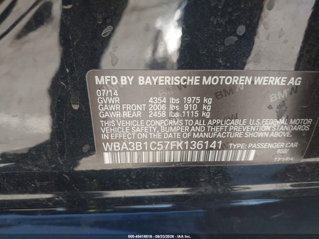 2015 BMW 320I 照片 9