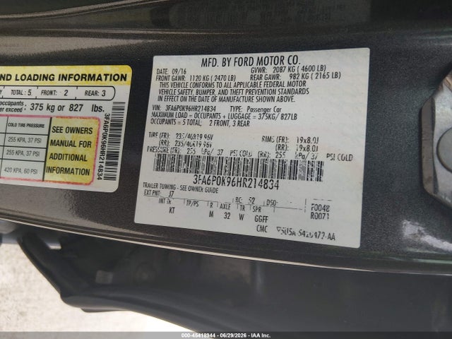 2017 FORD FUSION TITANIUM 照片 9