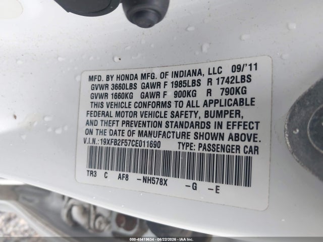 صورة 9 لـ 2012 Honda CIVIC LX