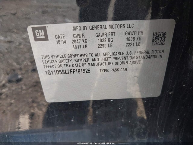 صورة 9 لـ 2015 Chevrolet MALIBU 2LT