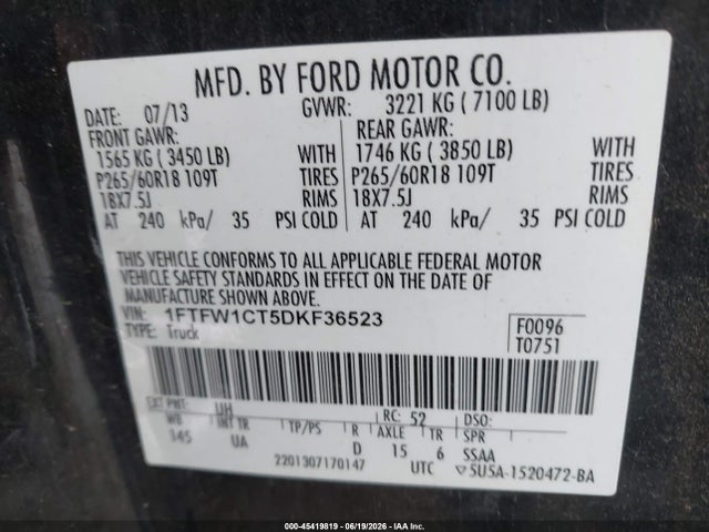 2013 FORD F-150 XLT — фото 9