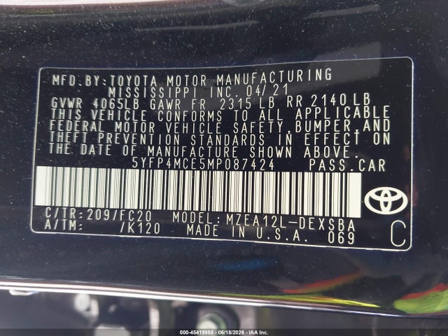 2021 Toyota COROLLA SE photo 9