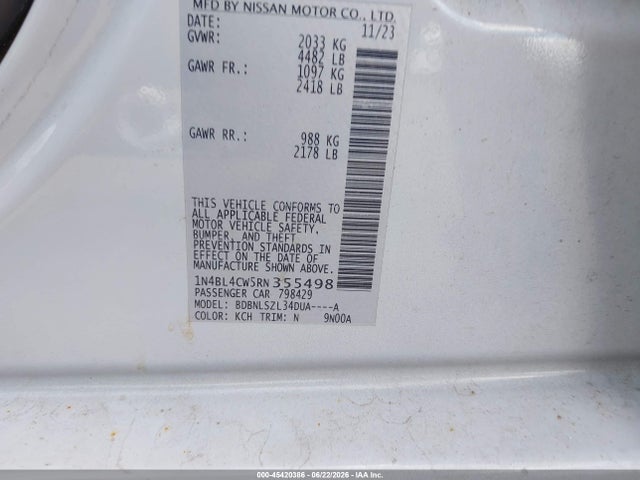2024 Nissan ALTIMA SR INTELLIGENT AWD 照片 9