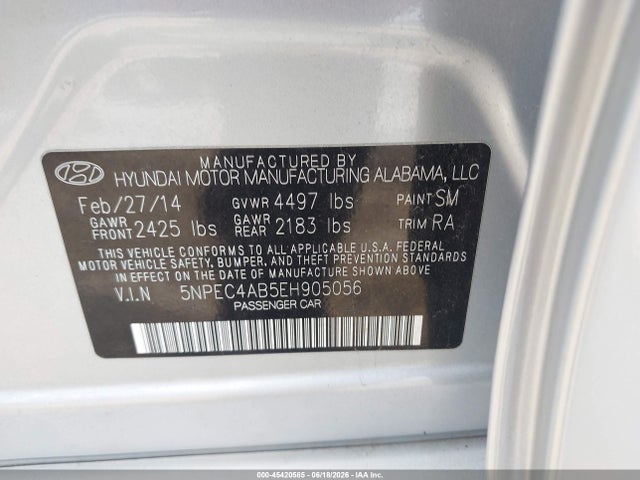 2014 Hyundai SONATA LIMITED 2.0T — миниатюра 9