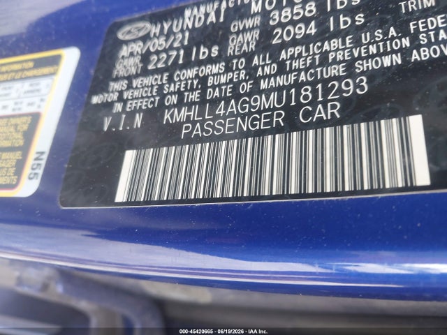 صورة 9 لـ 2021 Hyundai ELANTRA SE