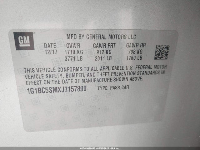 2018 Chevrolet CRUZE LS AUTO 照片 9