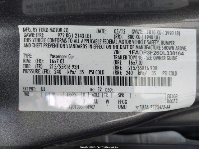 2013 FORD FOCUS SE 照片 9