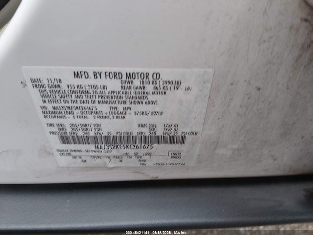 2019 FORD ECOSPORT TITANIUM 9
