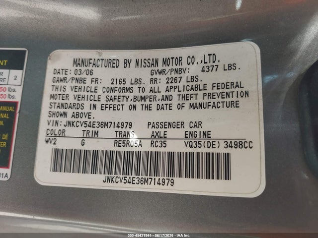 2006 Infiniti G35 照片 9