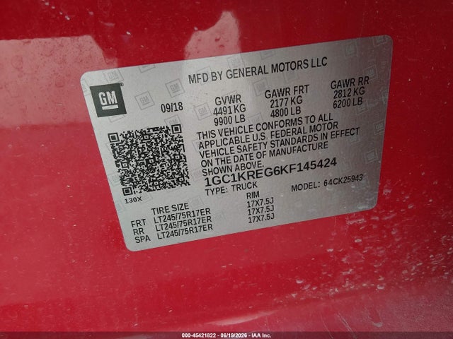 2019 Chevrolet SILVERADO 2500HD WT 照片 9