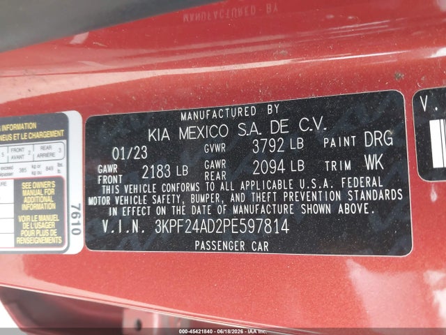 صورة 9 لـ 2023 KIA FORTE LXS