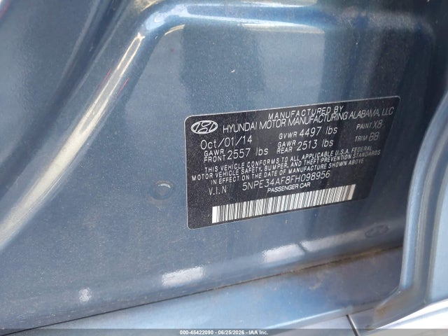 2015 Hyundai SONATA LIMITED 照片 9