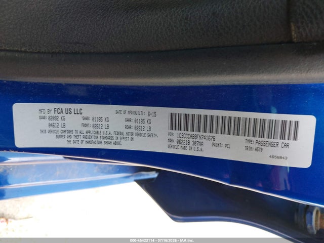 2015 Chrysler 200 LIMITED 照片 9