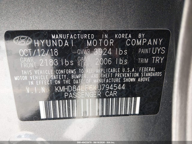 2019 Hyundai ELANTRA SEL 照片 9
