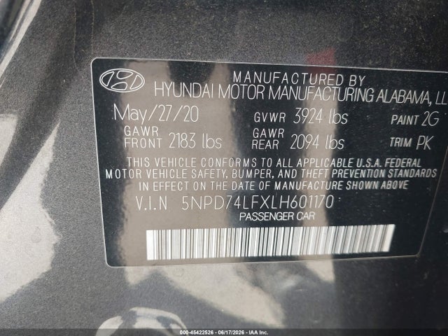 2020 Hyundai ELANTRA SE 照片 4
