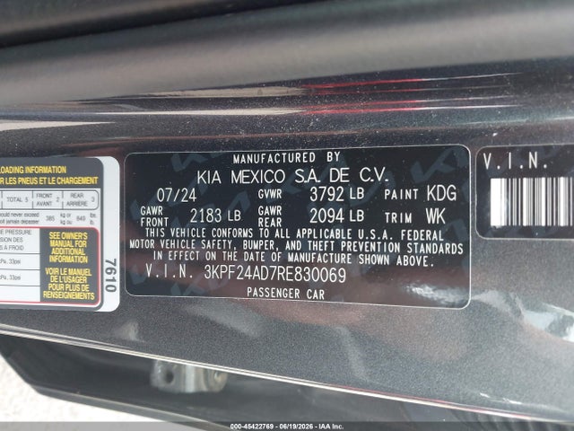 2024 KIA FORTE LXS 照片 9
