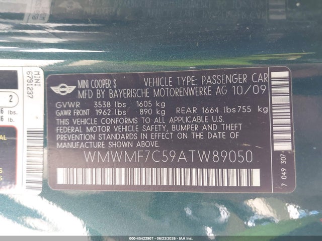 2010 MINI COOPER S 照片 9