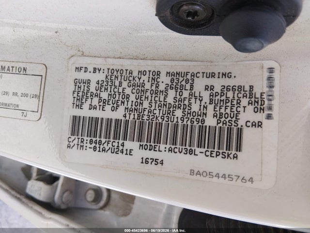 صورة مصغرة 9 لـ 2003 Toyota CAMRY SE