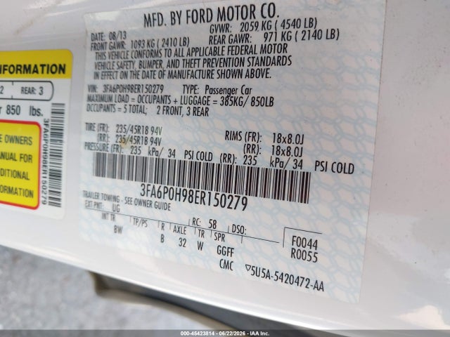 2014 FORD FUSION SE — фото 9