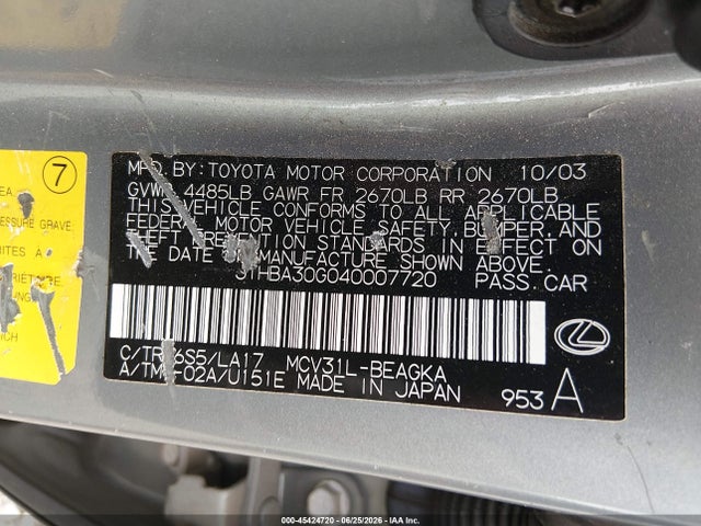 2004 Lexus ES 330 照片 9
